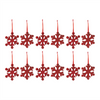 Snowflake Ornament (Set of 12) 7.75”H Wood