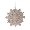 Ornate Champagne Snowflake Ornament (Set of 12)