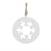 Snowflake Cut-Out Ornament (Set of 12) 4.25"H, 6"H Wood