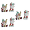 Bird w/Skis & Skates (Set of 6) 5.25”H Resin