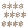 Snowflake Ornament (Set of 12) 8”H Wood