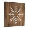 Snowflake and Tree Block (Set of 2) 11.5”SQ Wood