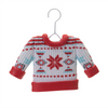 Stocking and Sweater Ornament (Set of 12) 4.75"H, 5"H Plastic