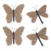 Butterfly and Dragonfly (Set of 4) 6”H Resin/Metal
