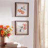Framed Hummingbird Print (Set of 2) 12”SQ MDF/Canvas/Plastic