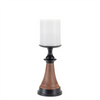 Candle Holder (Set of 2) 9"H, 12"H Wood/Iron