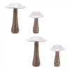 Mushroom (Set of 4) 5.25"H, 7.5"H Wood