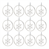 Snowflake Disc Ornament (Set of 12) 4”H Iron/Glass Beads