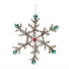Tinsel Snowflake Ornament (Set of 12) 5.5”H Plastic/Tinsel