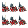 Train Ornament (Set of 6) 5”H Plastic
