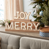 LED Joy and Merry (Set of 2) 13.5"L x 6.5"H, 24"L x 6.5"H MDF 2 AA Batteries Not Included/USB Cord I