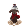 Winter Sport Dog Ornament (Set of 6) 6.5"H, 9"H Polyester
