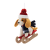 Winter Sport Dog Ornament (Set of 6) 7”H Polyester