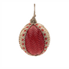 Ball Ornament (Set of 4) 3"D, 4"D Plastic/Bamboo