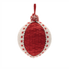 Ball Ornament (Set of 4) 4"D, 5"D Plastic/Cotton