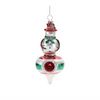 Snowman Drop Ornament (Set of 12) 5.5"H, 6.5"H Glass
