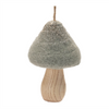 Mushroom Ornament (Set of 12) 2.75"H, 3.25"H Wood/Fabric
