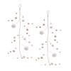 Bead and Puff Garland (Set of 2) 5'L Wood/Polyester