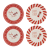 Santa Candy Plate (Set of 4) 8”D Ceramic