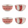 Santa Candy Bowl (Set of 4) 6"D x 3.25"H Ceramic