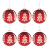 Ball Ornament (Set of 6) 4”D Glass