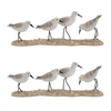 Sea Birds on Beach (Set of 2) 12"L x 3.25"H Resin/Metal