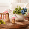 Mushroom (Set of 2) 3.75"H, 6.5"H Wood