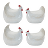 Chicken (Set of 4) 5"H x 6.5"H Terra Cotta