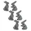 Bunny (Set of 6) 5.5"H, 6"H Resin