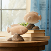 Fish on Rock (Set of 4) 5.75"L x 5.5"H, 6.5"L x 5.75"H Resin