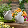 Rabbit (Set of 2) 5.25"H, 5.75"H Resin
