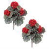 Geranium Bush (Set of 2) 19”H Polyester
