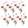 Poppy Spray (Set of 6) 25”H Fabric
