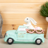 Rabbit in Car 9.5"L x 6.25"H Resin