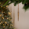 Gold and Silver Ombre Drop Ornament (Set of 6)