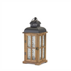 Lantern (Set of 2) 15.5"H, 19.25"H Wood/Metal