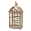 Lantern (Set of 2) 7.5"L x 14.75"H, 10.25"L x 21.5"H Wood/Glass