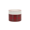 Winter Plaid Ceramic Candle Holder (Set of 2)