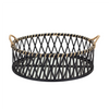 Round Tray (Set of 2) 17.5"D x 5.5"H, 19.5"D x 6.5"H Bamboo/Rattan