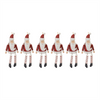 Santa Ornament (Set of 6) 9”H Wood