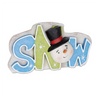 Joy/Snow/Noel Sign (Set of 3) 7"L x 4.25"H Resin