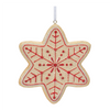 Gingerbread Snowflake Ornament (Set of 12) 4”H Resin