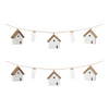 House and Vase Garland (Set of 2) 27”L Wood