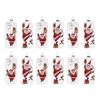 Santa Ornament (Set of 12) 6”H Glass