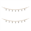 Bead and Tree Garland (Set of 2) 6'L Wood/Wool