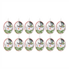 Snowman Disc Ornament (Set of 12) 5”H Glass