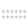 Snowflake Ornament w/Bell (Set of 12) 6.5”H Iron