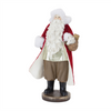 Flocked Santa Figurine with Toy Accents (Set of 2)