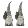 Gnome w/Tree (Set of 2) 13.5”H Resin