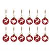 Bear and Moose Cut-Out Ornament (Set of 12) 7.5”H Iron